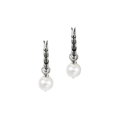 John Hardy Essentials Pearl Hoops
