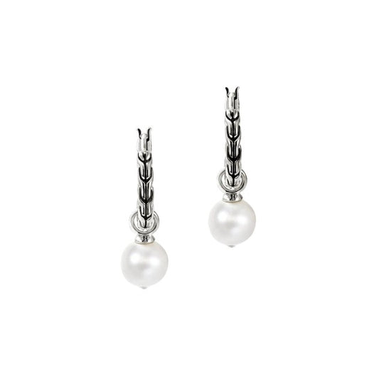 John Hardy Essentials Pearl Hoops