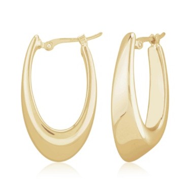 Sterling Silver Vermeil Hoop Earrings