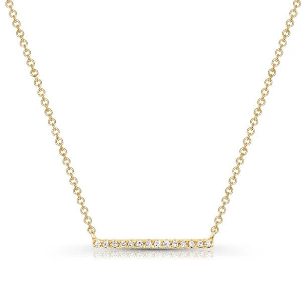 Yellow Gold Diamond Bar Pendant