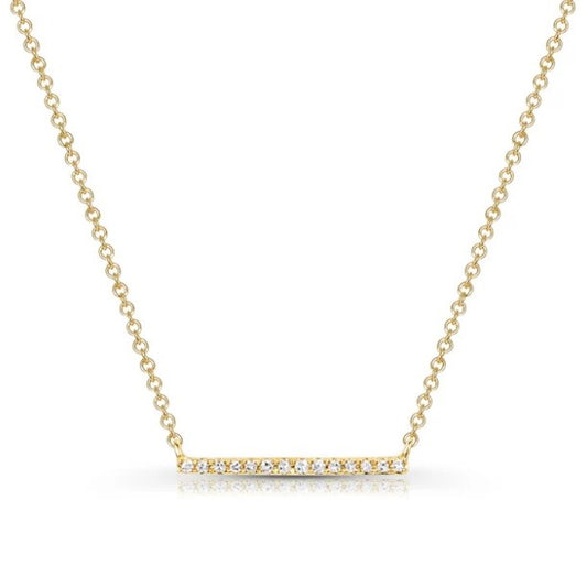 Yellow Gold Diamond Bar Pendant