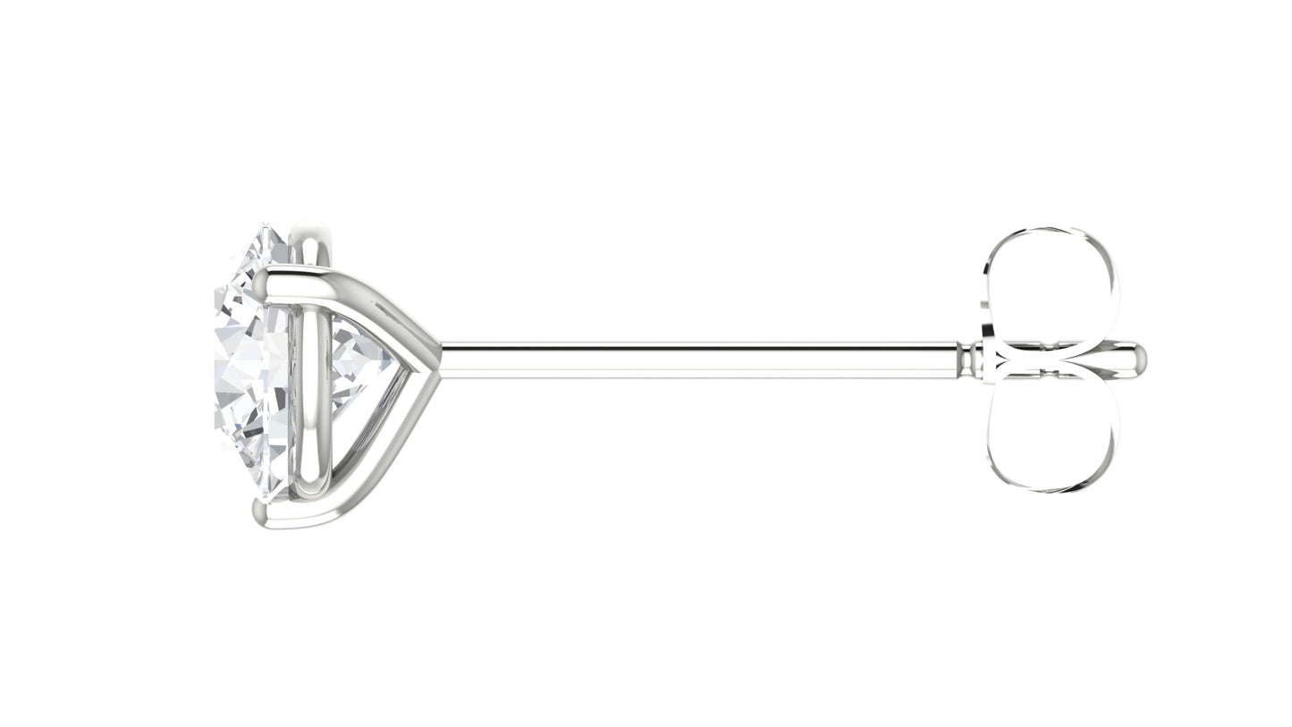 Round Diamond Stud Earrings