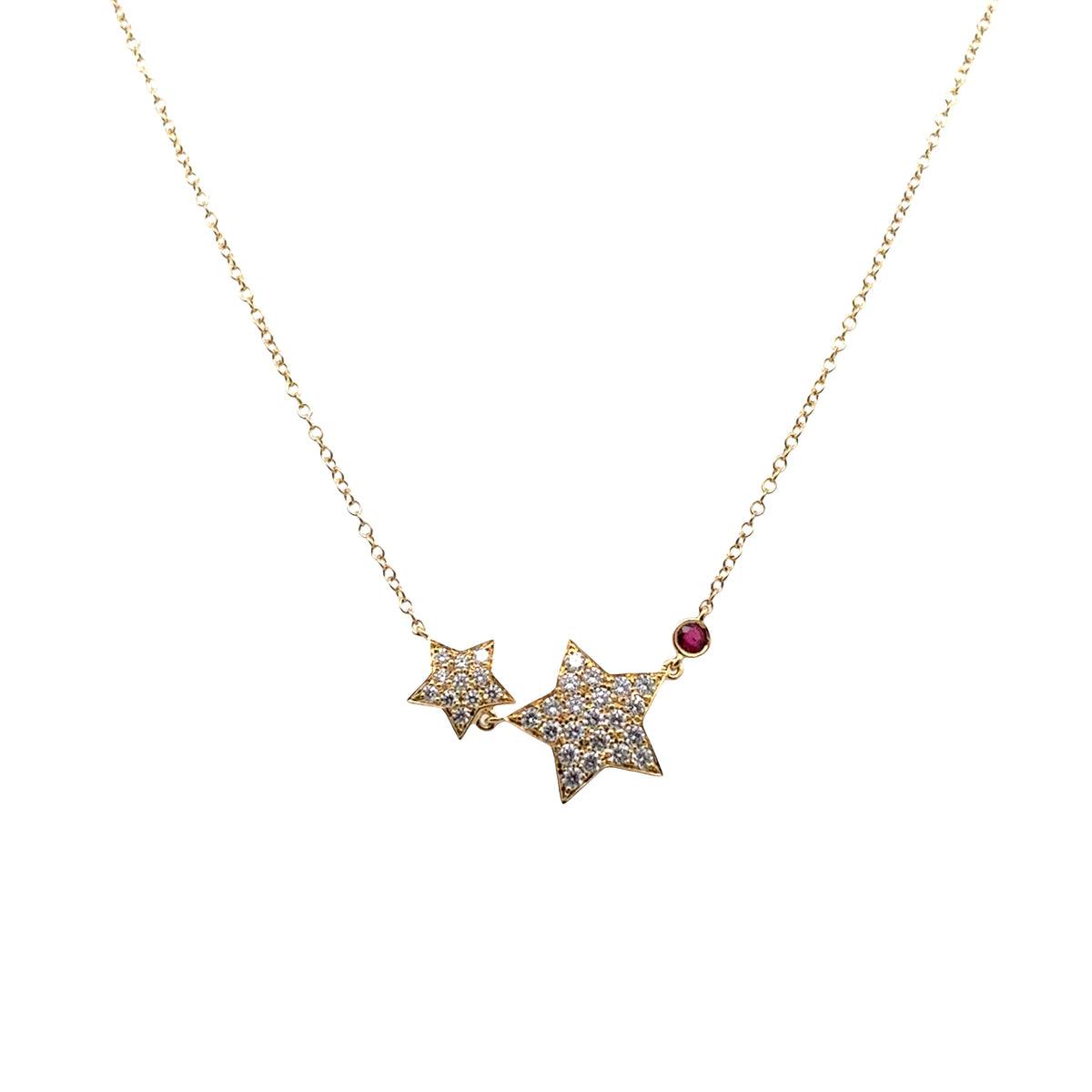Suna Diamond and Ruby Star Pendant