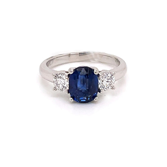 Suna Blue Sapphire and Diamond Ring