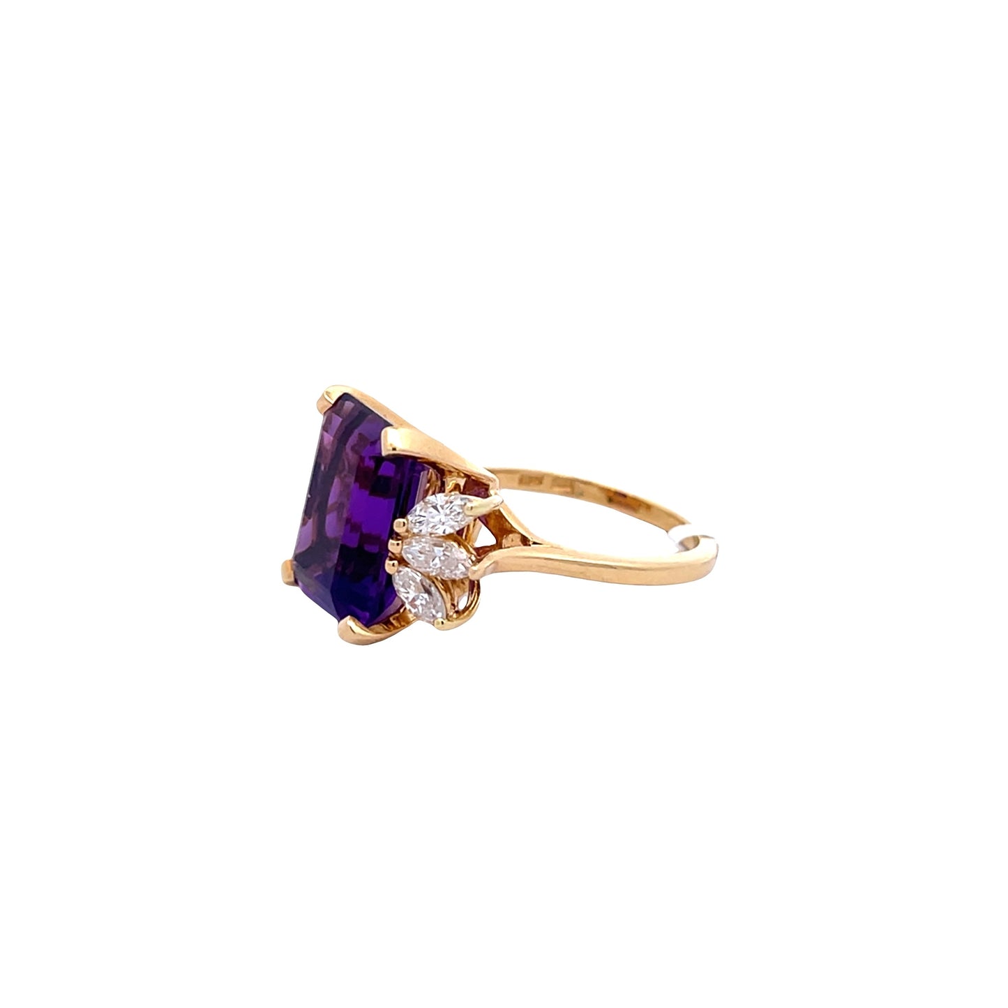 Suna Amethyst and Diamond Ring