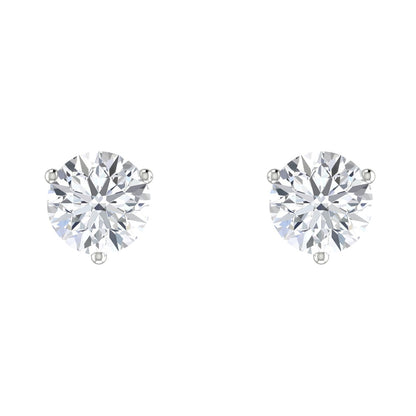 Round Diamond Stud Earrings