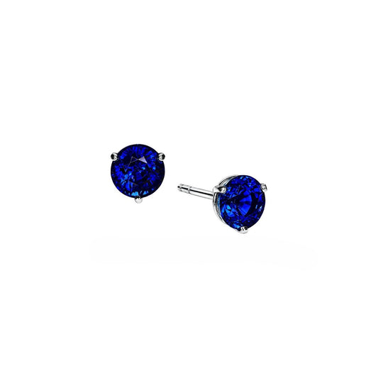Blue Sapphire Stud Earrings