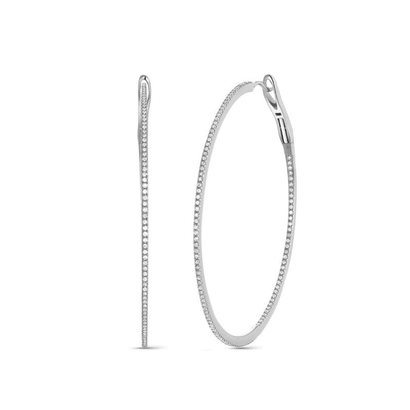 Diamond Hoop Earrings