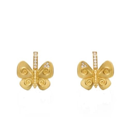 Temple St. Clair Golden Butterfly Earrings