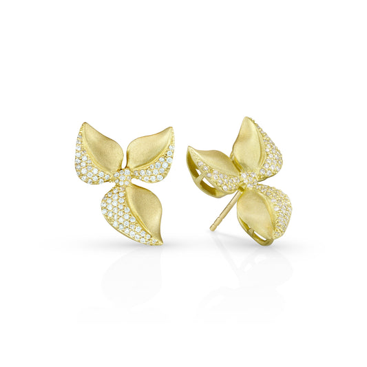 Paul Morelli Diamond Leaf Earrings