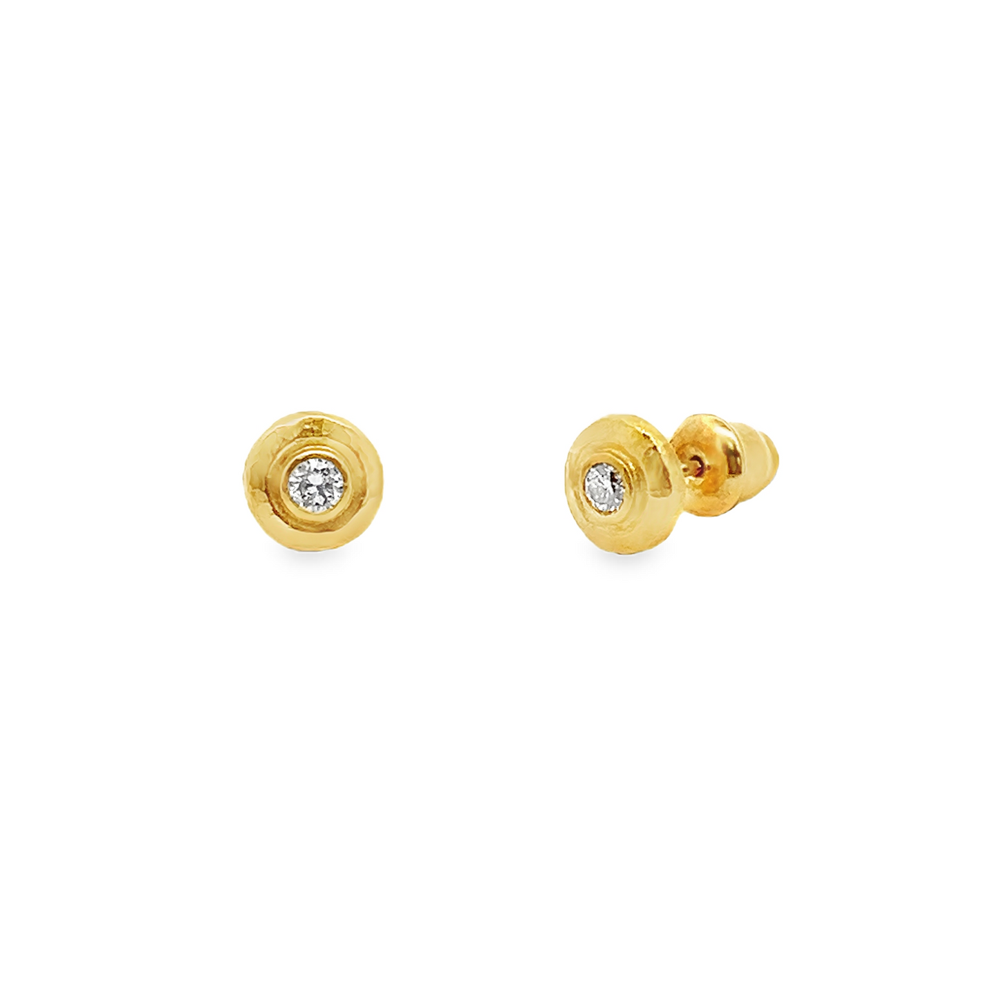 Gurhan Round Droplet Diamond Stud Earrings