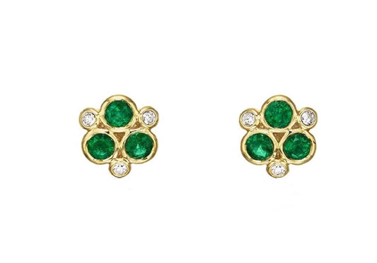 Temple St. Clair Emerald Trio Studs