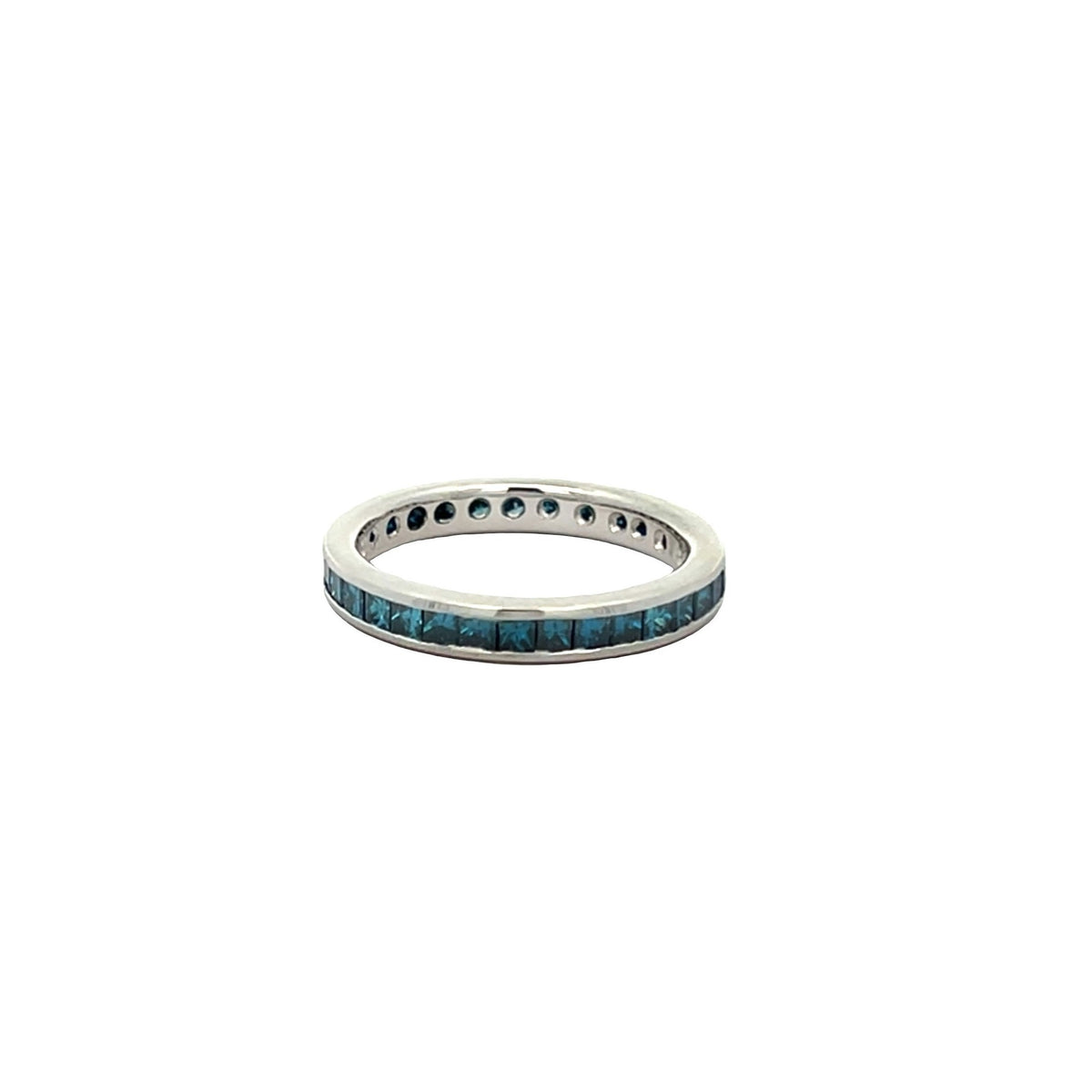 Blue Diamond Eternity Band