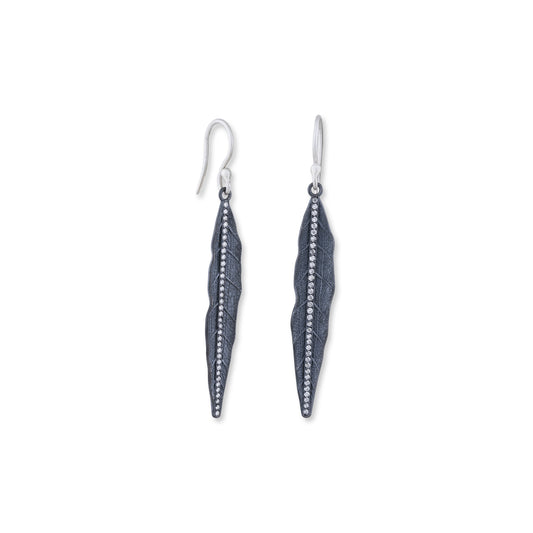 Silver Diamond Drop Earrings