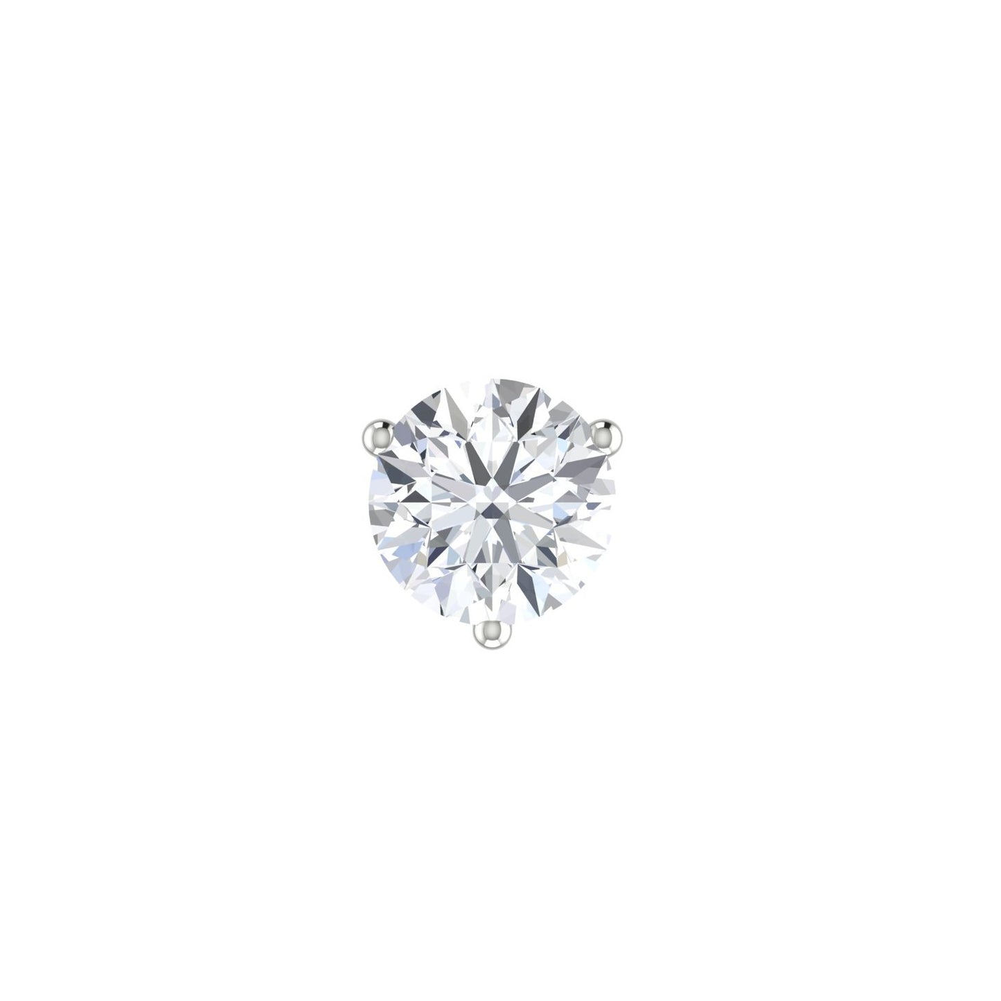 Round Diamond Single Stud Earring