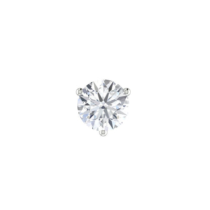 Round Diamond Single Stud Earring