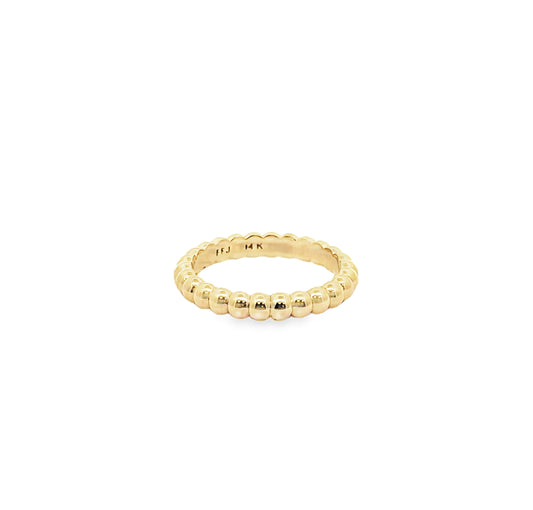 Gold Bead Wedding Band