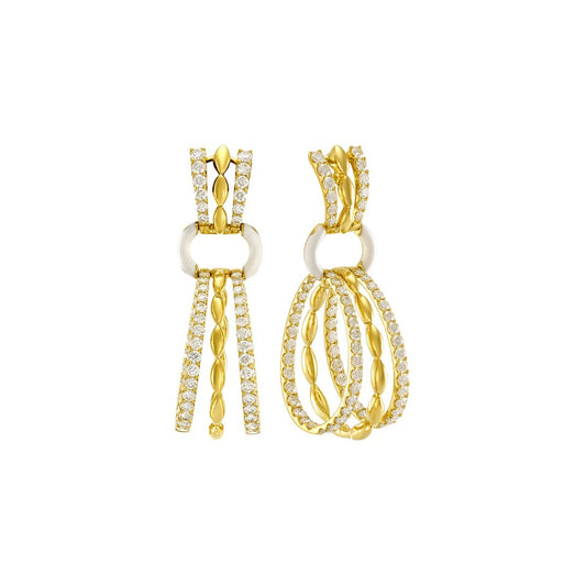 Etho Maria Drop Diamond and Enamel Earrings