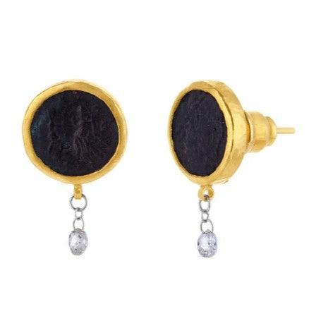 Gurhan Antiquities Coin Stud Earrings