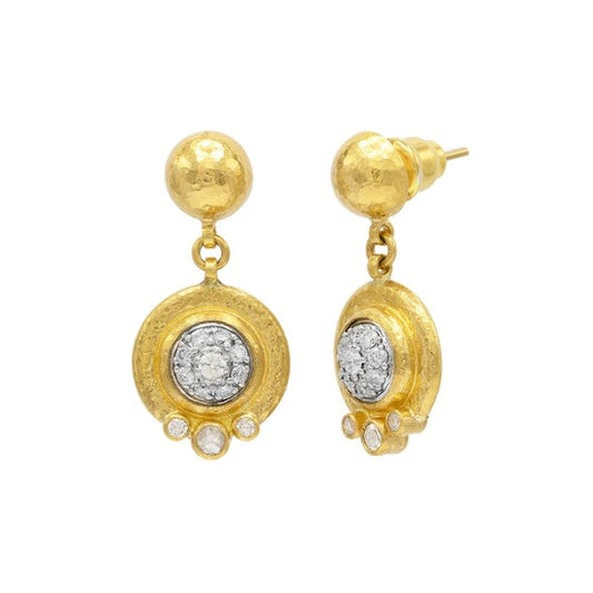 Gurhan Celestial Gold Drop Diamond Earrings