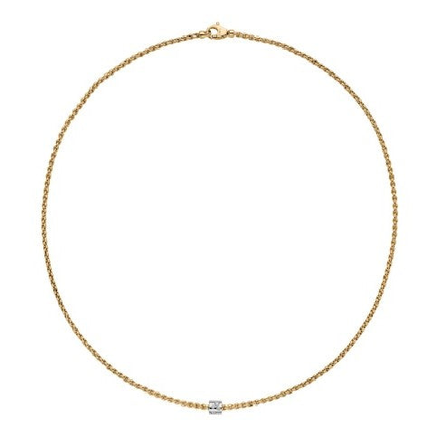 Fope Aria Pavé Diamond Rondel Necklace
