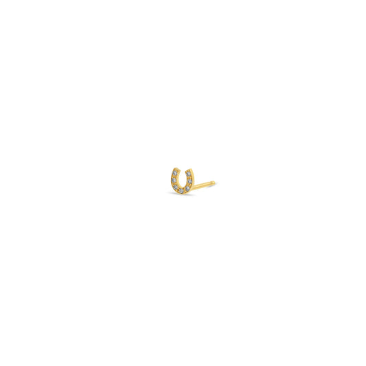 Zoë Chicco Single Diamond Horseshoe Stud Earring