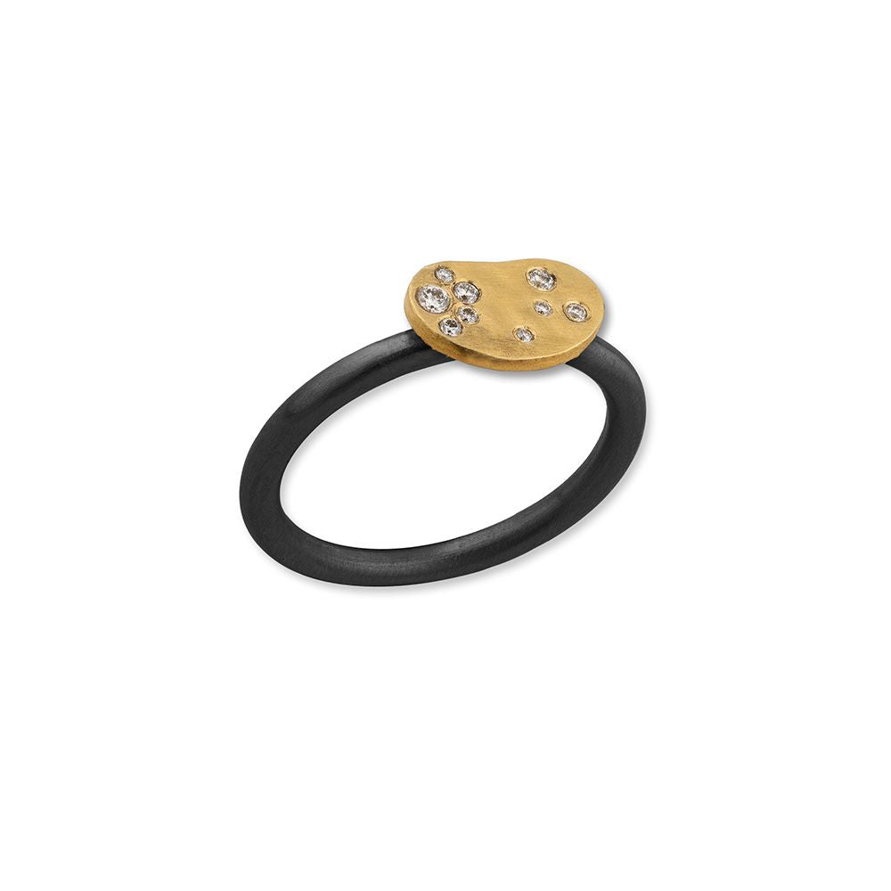 Lika Beharr Goldand Oxidized Silver "DORA BEAN" Ring