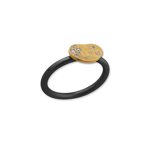 Lika Beharr Goldand Oxidized Silver "DORA BEAN" Ring