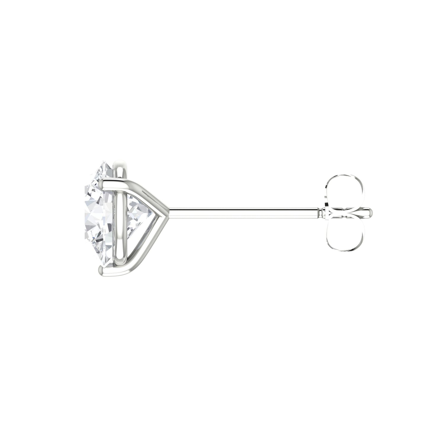 Round Diamond Stud Earrings