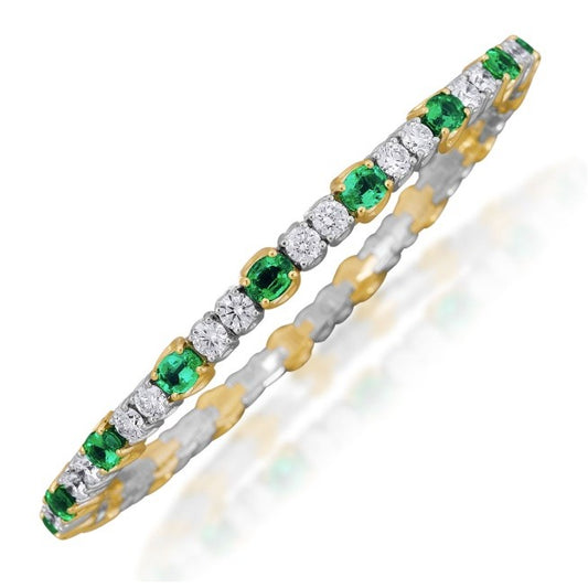 Picchiotti Xpandable™ Emerald & Diamond Tennis Bracelet
