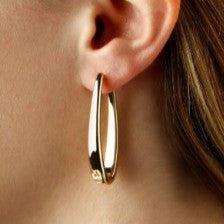 Sterling Silver Vermeil Hoop Earrings