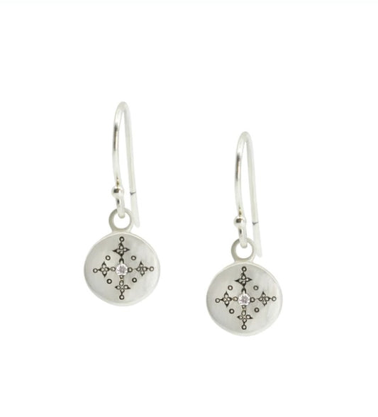 Adel Chefridi New Moon Charm Diamond Earrings