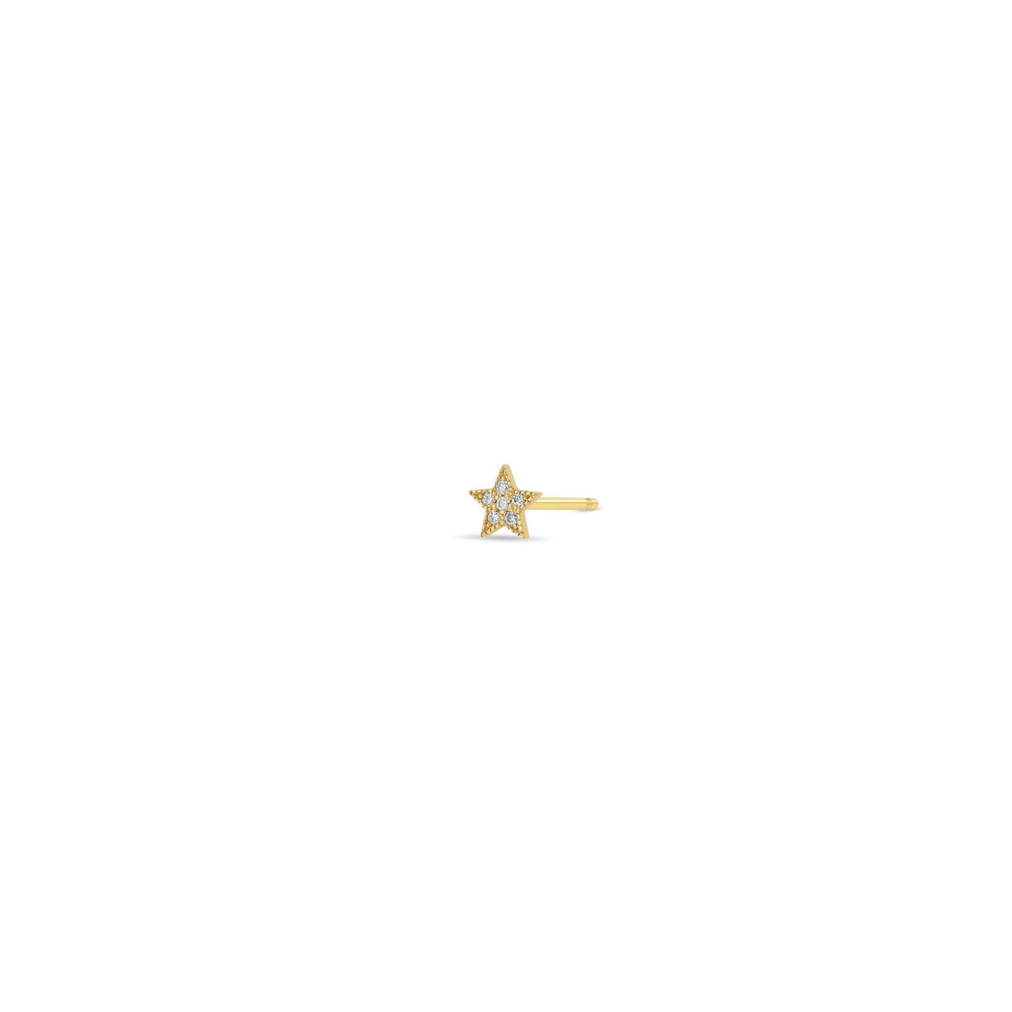 Zoe Chicco Single Stud Diamond Star Earring