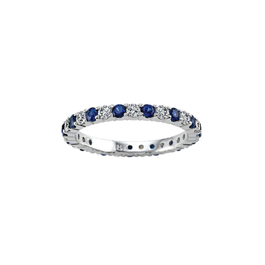 Diamond and Sapphire Eternity Band