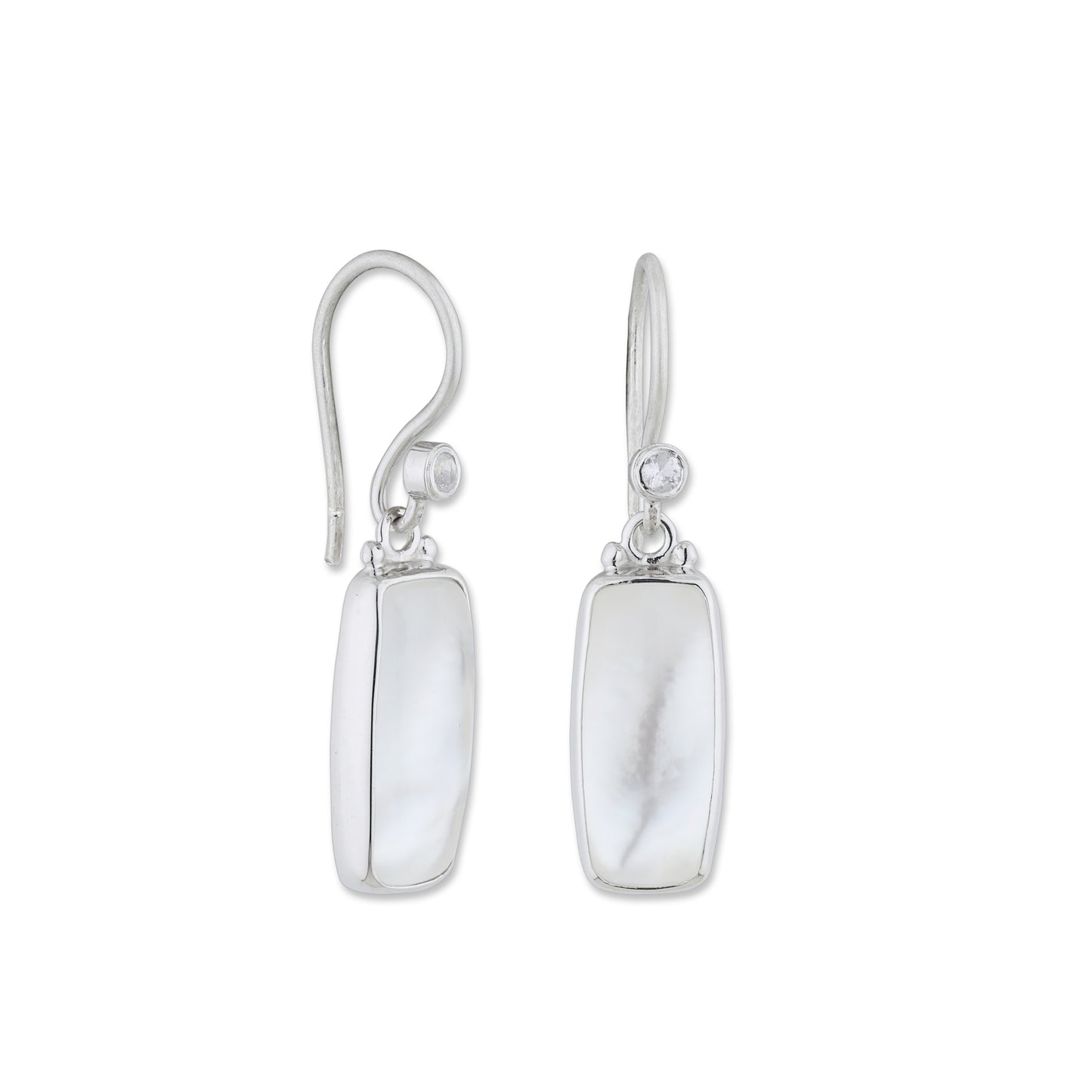 Lika Behar Silver Mother of Pearl Drop Earrings