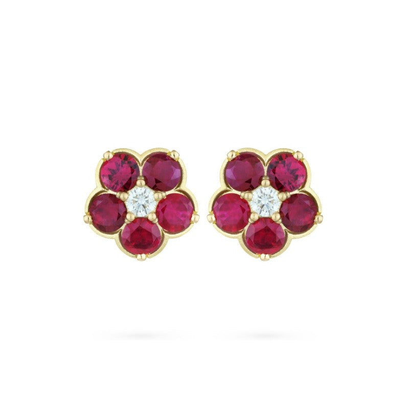 Paul Morelli Wild Child Ruby and Diamond Stud Earrings