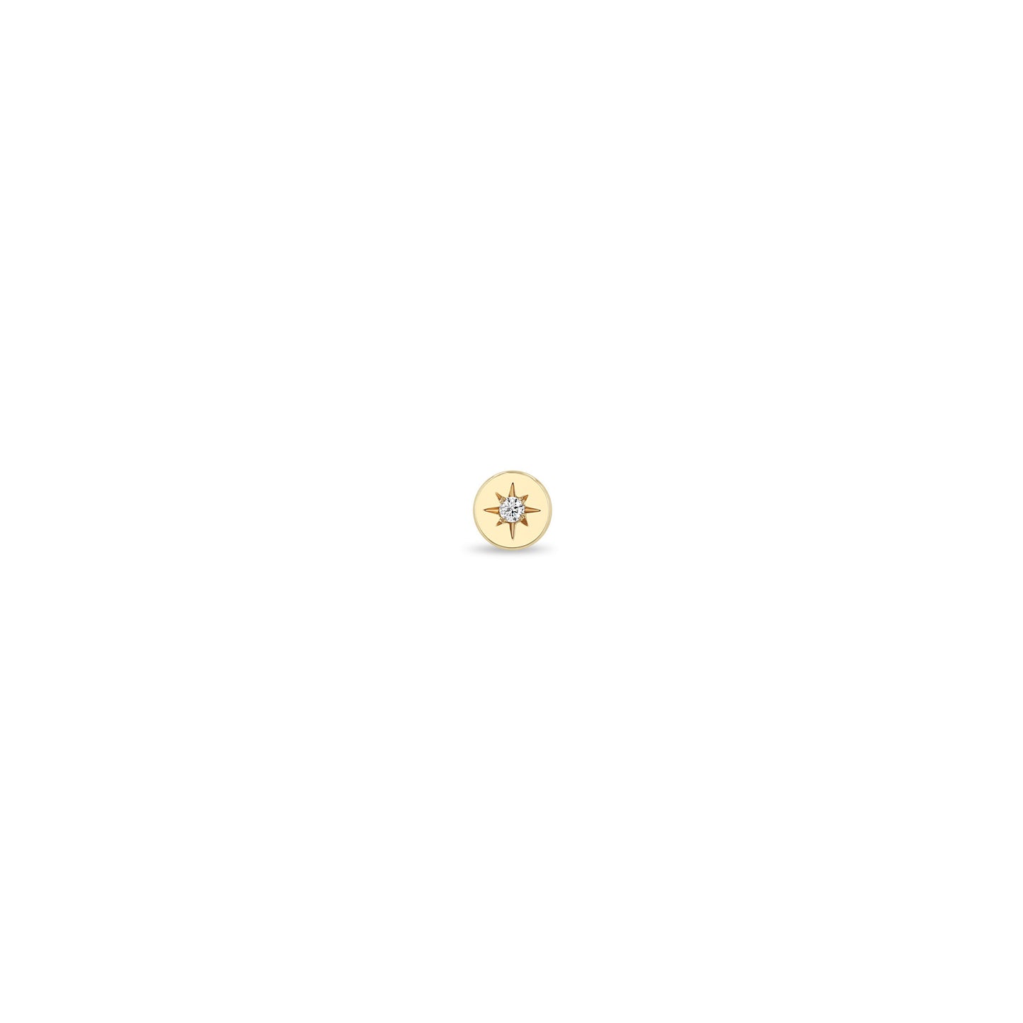 Zoe Chicco Single Diamond Circle Stud Earring