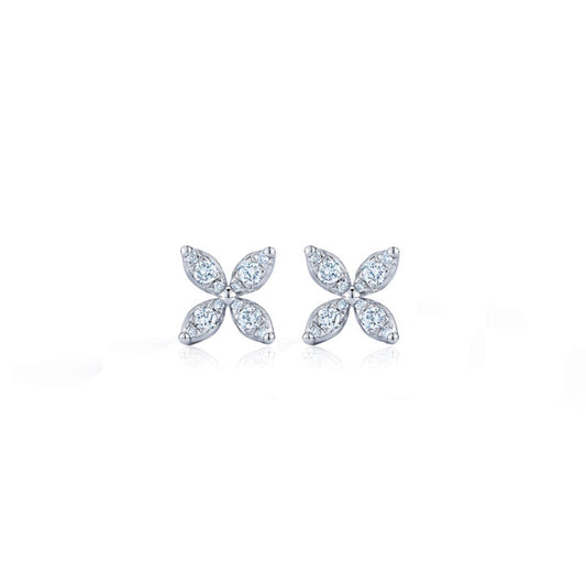 Kwiat Sunburst X Round Brilliant Cut Diamond Studs