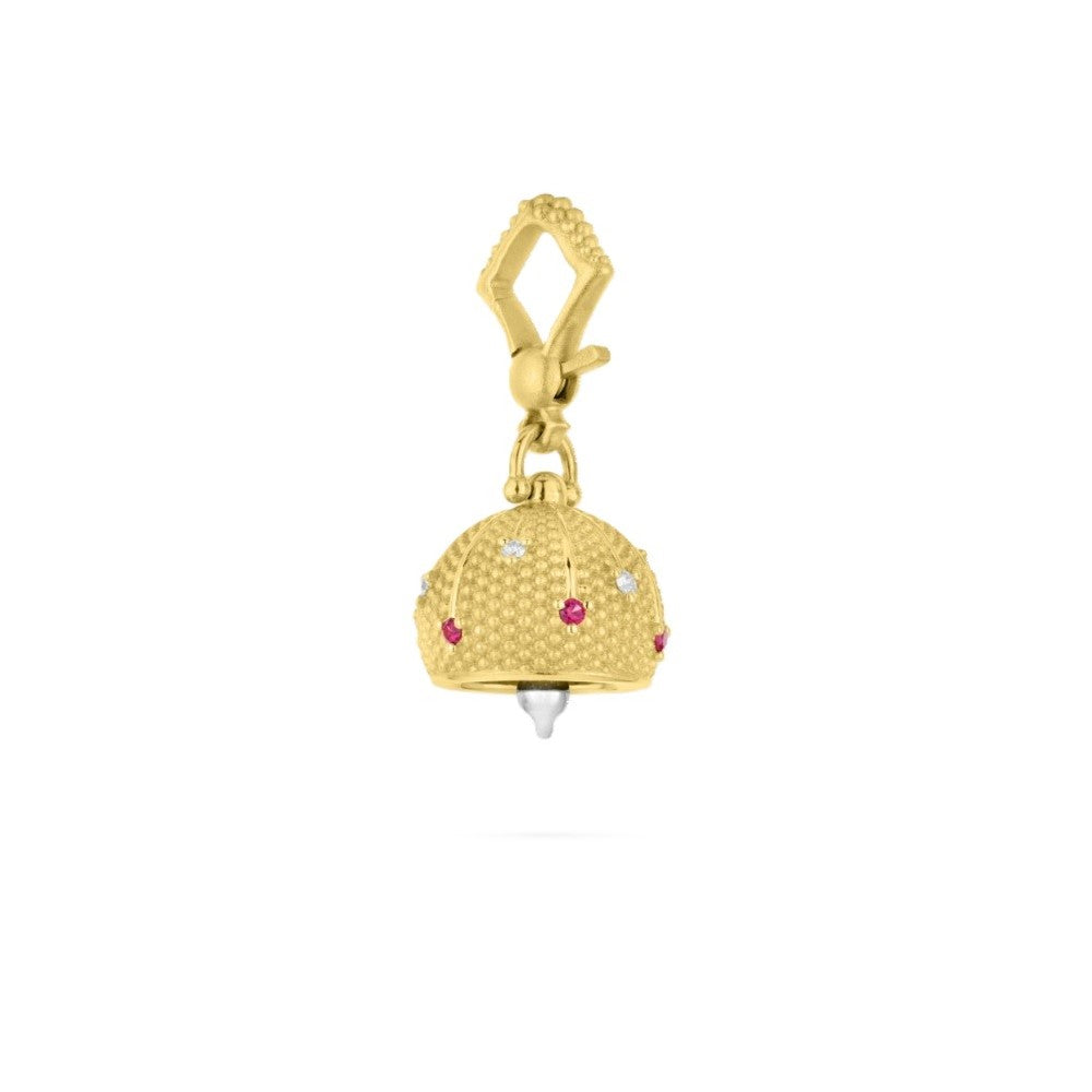 Paul Morelli Ruby & Diamond Bell Charm