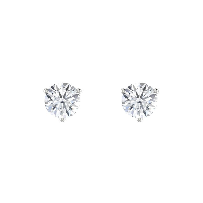 Round Diamond Stud Earrings