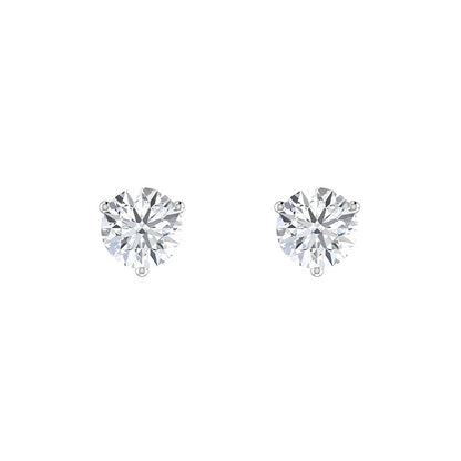 Round Diamond Stud Earrings