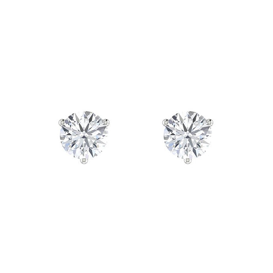 Round Diamond Stud Earrings