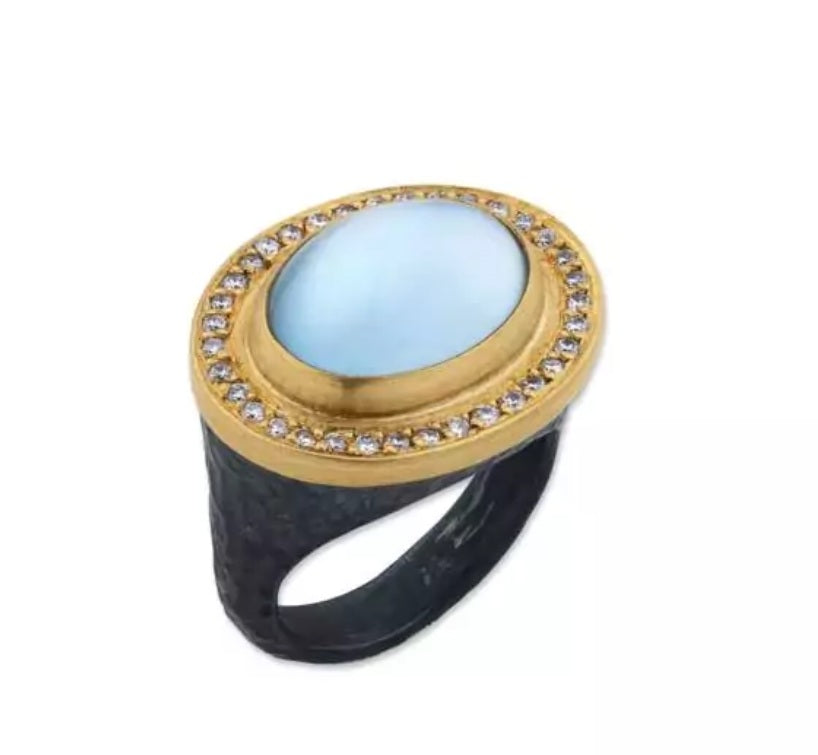 Lika Behar Blue Topaz Pompei Ring