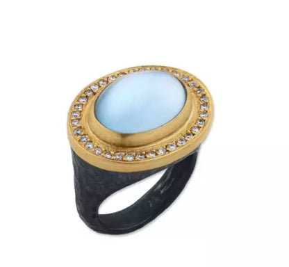 Lika Behar Blue Topaz Pompei Ring