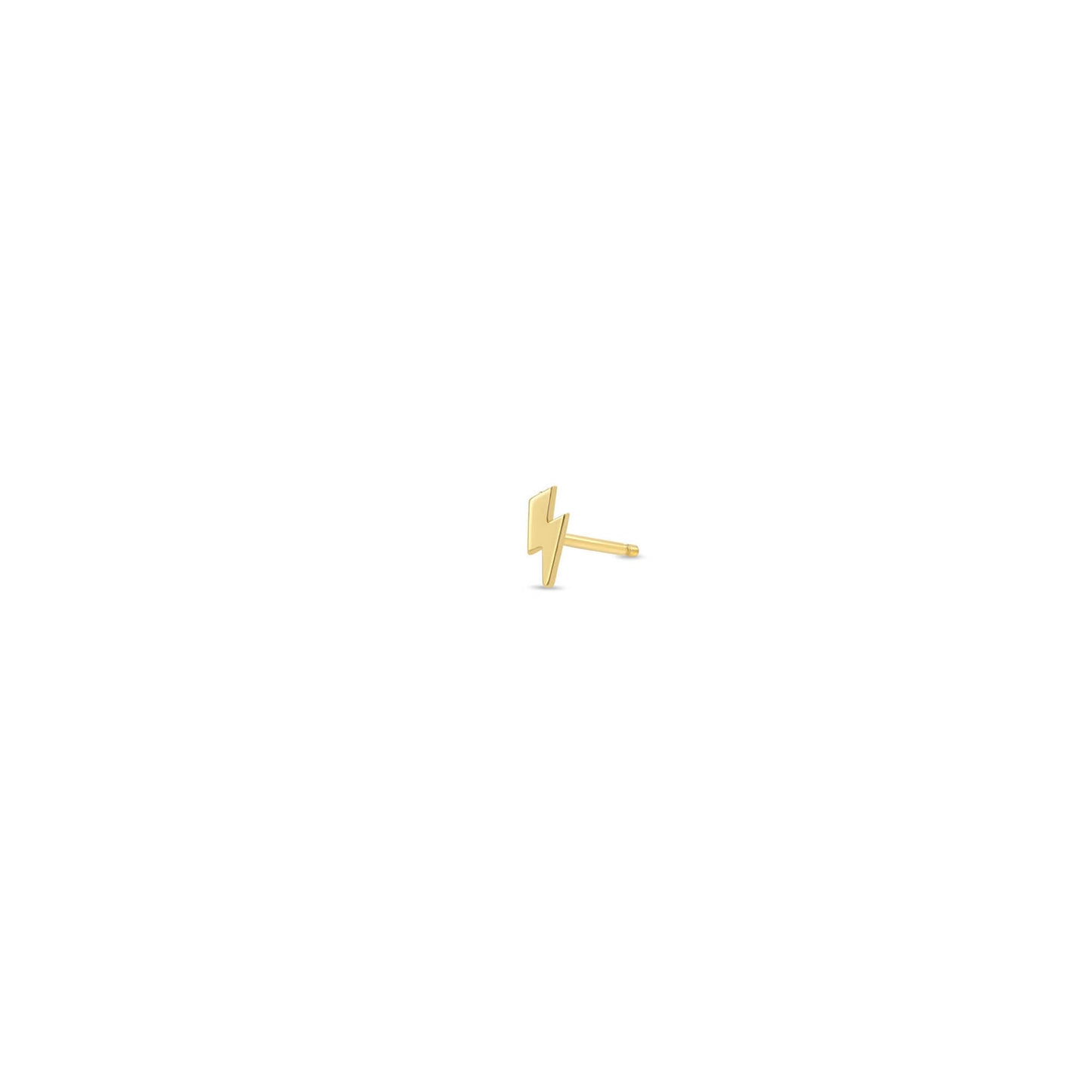 Zoe Chicco Single Lightning Bolt Stud Earring