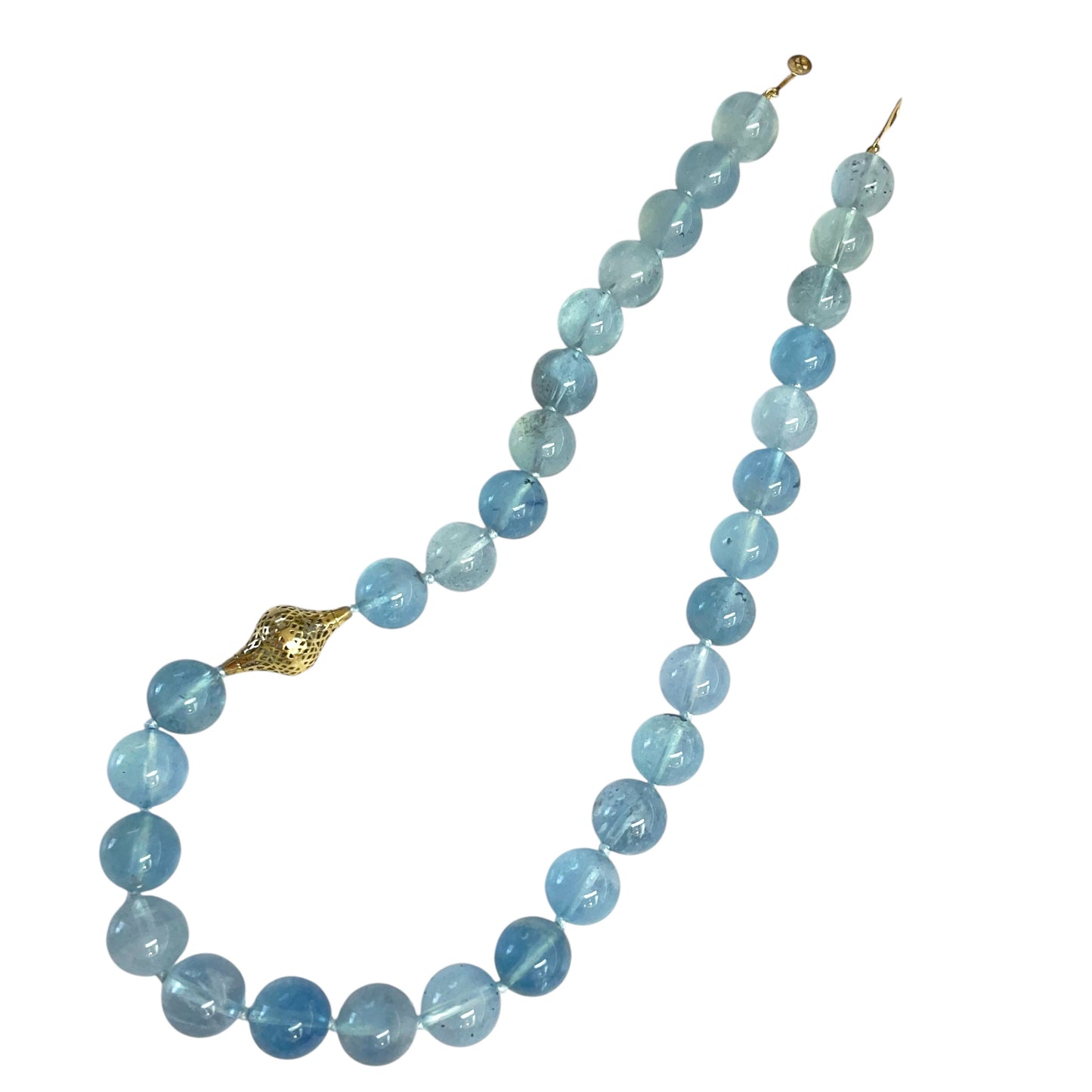 Ray Griffiths Aquamarine Bead Necklace