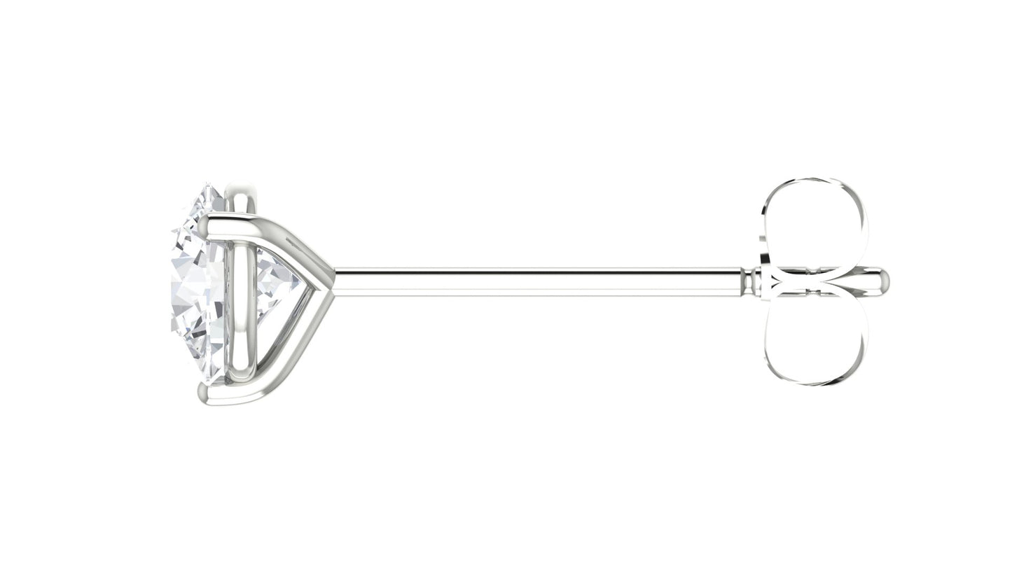 Round Diamond Stud Earrings