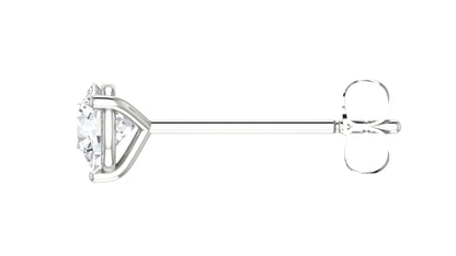 Round Diamond Stud Earrings