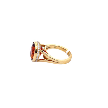 Suna Citrine and Diamond Ring