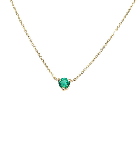 Round Emerald Pendant